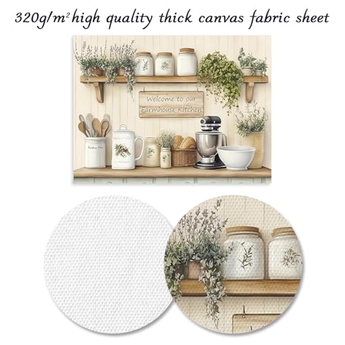 Rustic Farmhouse Kitchen Wall Art Poster - 12x16 Unframed