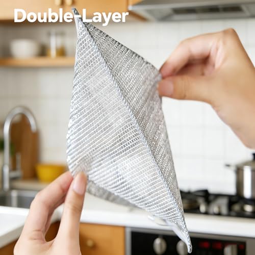 10PCS Double-Layer Non-Scratch Steel Wire Cleaning Cloths