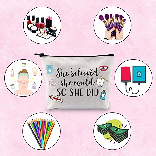 Dental Makeup Bag Zipper Pouch Graduation Gift for Dentist Hygienist