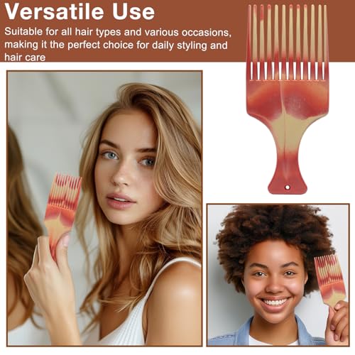 Zoolinn 3-Piece Dual-Color Fork Comb Set for Hair Styling and Detangling