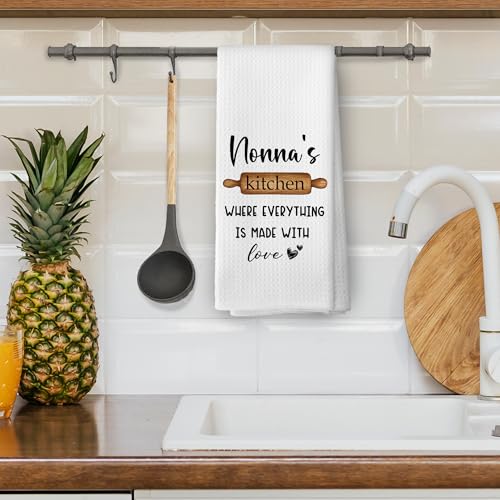 Nonna Kitchen Dish Towel 16x24 Inch - Microfiber Grandmother Gift