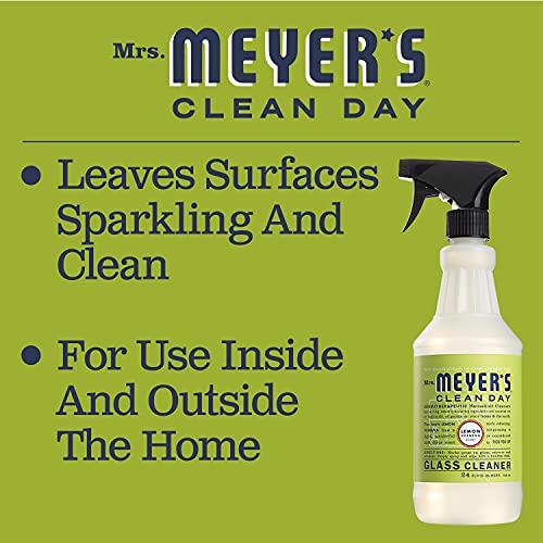 Mrs. Meyer’s Lemon Verbena Mirror & Window Cleaner - Biodegradable, Ammonia-Free, 24 fl oz