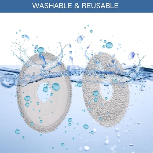 8-Pack Mop Pads for Dreame & Mova Models - Microfiber Cleaning