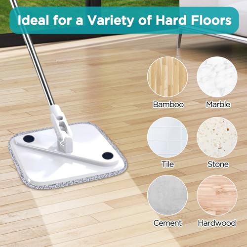 4 Pack Microfiber Mop Pads Refills - 8.6" Square, Superior Absorbency