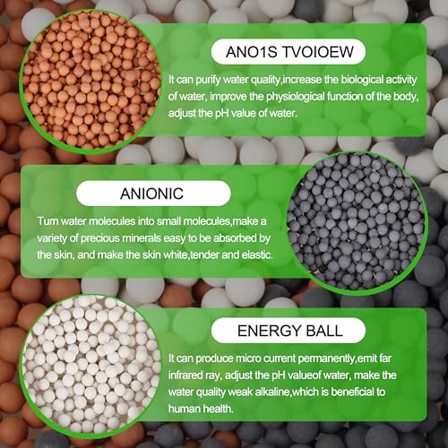 Replacement Shower Head Filter Beads - 6 Packs of Anionic Mineral Balls