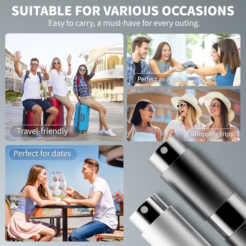 YIKIBOX 8ml Refillable Travel Perfume Atomizer - Leak-Proof Mini Spray Bottle