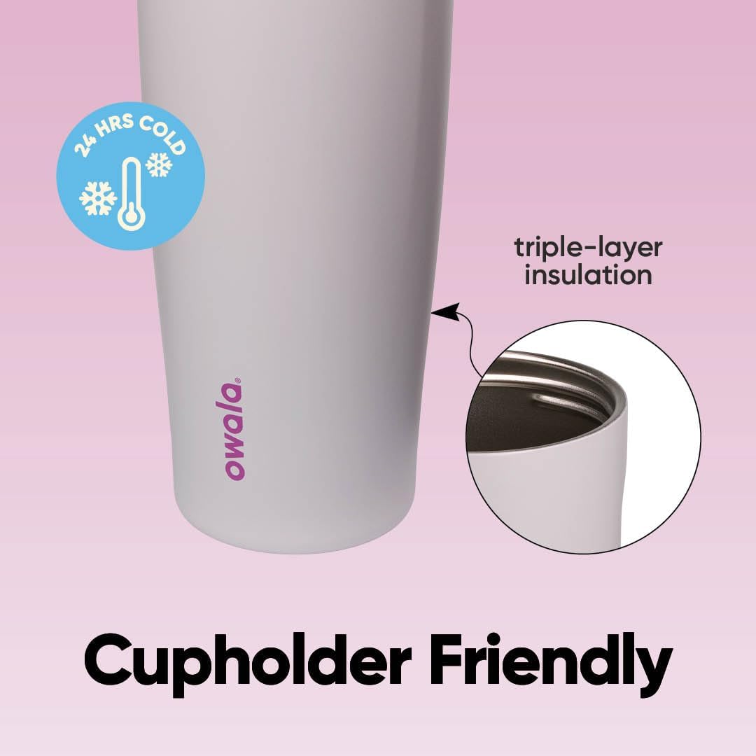 Owala FreeSip Sway Insulated Stainless Steel Water Bottle - 40oz, Two-Way Spout, BPA Free, Dreamy Field