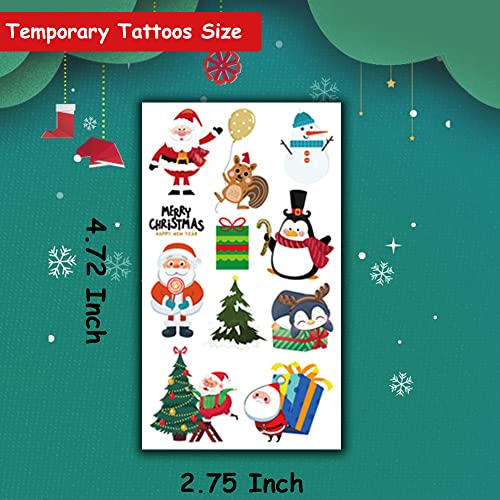 Hohamn 240 PCS Christmas Temporary Tattoos for Kids Party Favors 20 Sheets