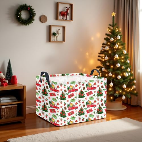 Waterproof Rectangular Christmas Storage Basket - Collapsible Bin