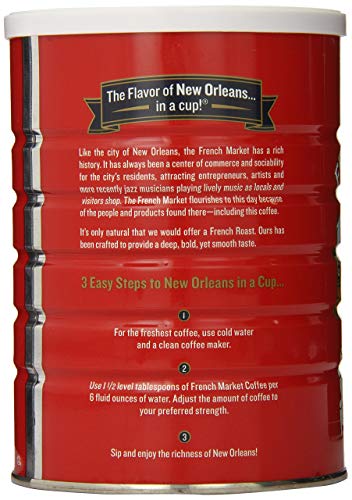 French Market Ground Coffee, French Roast Medium-Dark Roast, 12oz