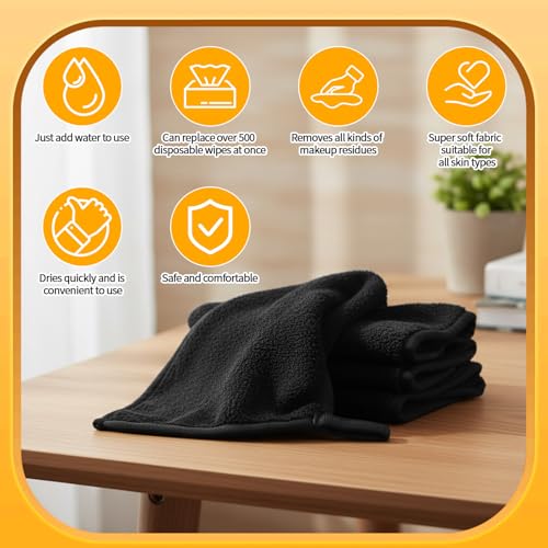 SynHHergyx Reusable Makeup Remover Cloths 12-Pack with Mesh Bag