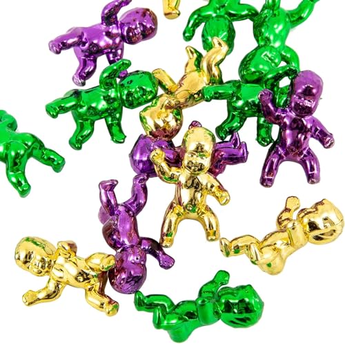 12PCS Mardi Gras King Cake Babies Decorations - Mini Figurines