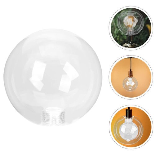 DOITOOL G9 Globe Glass Lamp Shade Clear Threaded Dome Lampshade Light Bulb Guard Cover Replacement for Ceiling Pendant Lighting Chandeliers Sconce