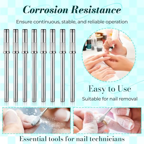 6 Pcs Mandrel Nail Drill Bits 3/32 Shank for Sanding Bands Manicure