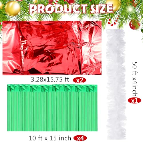 Christmas Parade Float Decorations Set for Trailers - Red & Green Festive Supplies