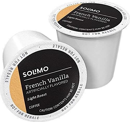 Solimo French Vanilla Light Roast Coffee Pods - 100 Count