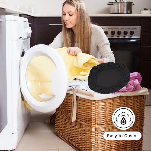 JJUNW Black Toilet Lid & Tank Cover Set - 2pcs Universal Fit