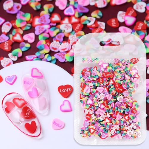 600Pcs Heart Nail Charms Resin Flat Back Rhinestones for Nail Art
