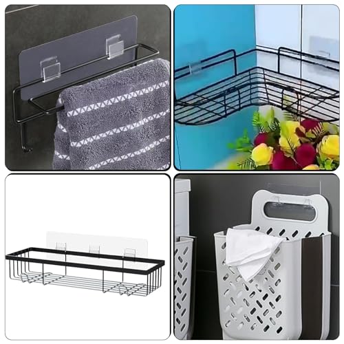 Sankoly 6 Pack Adhesive Hooks for Shower and Kitchen - No Drilling