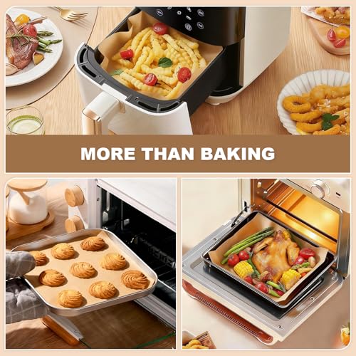 Cinyarly Non-Stick Parchment Paper Sheets - 220 Pcs, 8.5x8.5 Inch