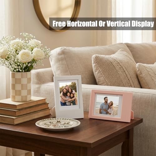 LUSTRIB 2x3 Mini Picture Frames for Desk Display, Set of 4 Colorful Frames
