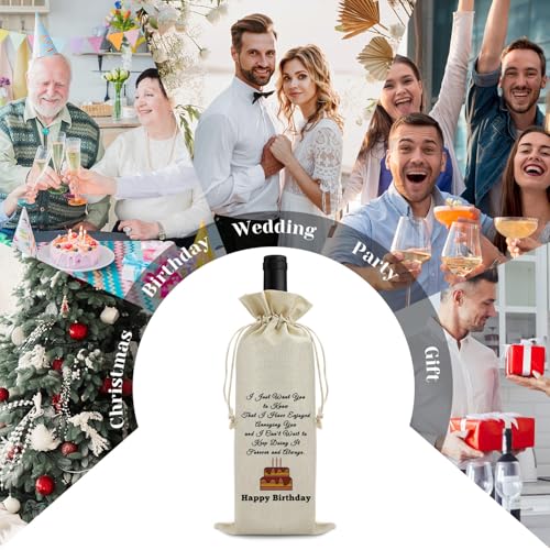 Sfodiary Wine Gift Bag for Couples - Anniversary & Engagement Gift