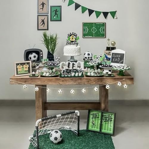 Soccer 6th Birthday Cake Topper - Football Theme Party Decoration
