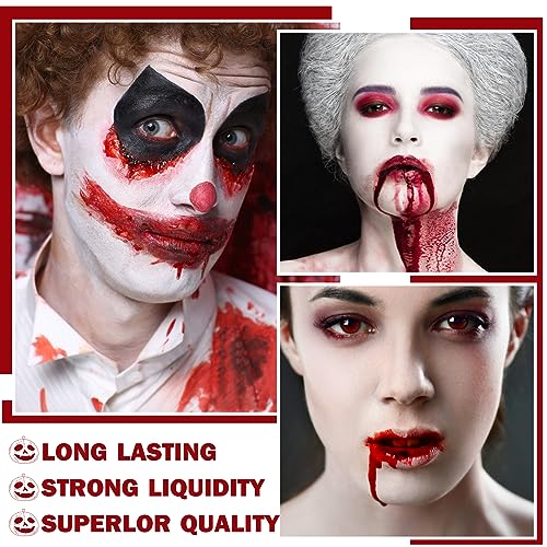 CAHIUYOA Washable Fake Blood Cream for Halloween Zombie Vampire Makeup