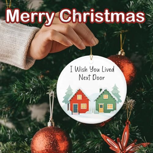 Ceramic Christmas Ornaments for Best Friends with Gift Box