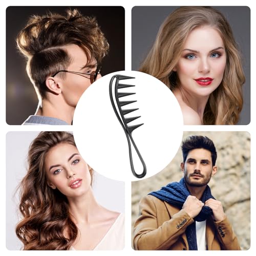 2-Piece Large Wide Tooth Hair Comb Anti-Static Styling Tool for Wet Curly Hair