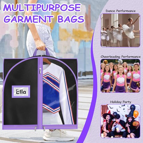 Dance Garment Bag 40 Inch with Clear Pockets & Shoe Pouches