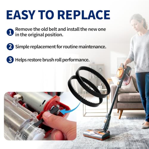 Replacement Vacuum Belts for Shark Rocket Upright Vacuums - 2 Pack