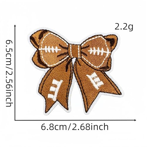 9 Pcs Soccer Iron On Patches - Brown Embroidered Applique for DIY