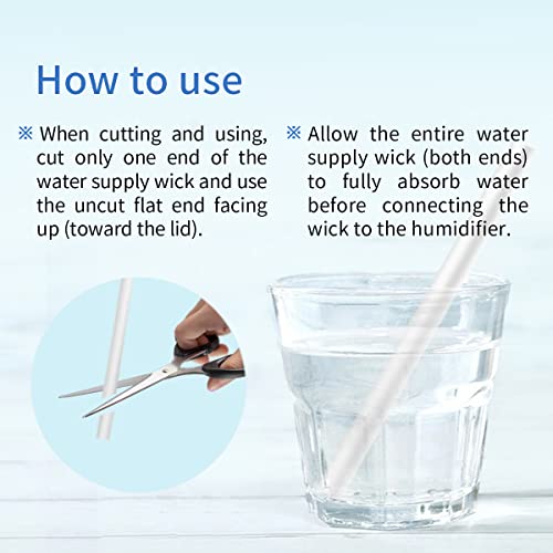 10 Pack Humidifier Wicks Replacement Sticks - 5.9 Inch Cuttable