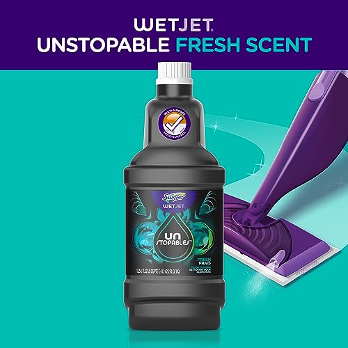 Swiffer WetJet Unstopables Refill Solution 42.2 Fl Oz / 1.25L Fresh Scent