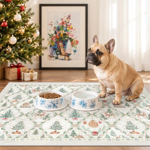 2x3 Christmas Area Rug - Grey Washable Non-Slip Entryway Carpet (Variation: Grey / 2' x 3')