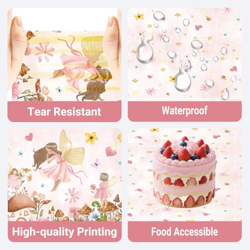 Pink Fairy Plastic Party Table Covers - 3 Pack, 54" x 108"