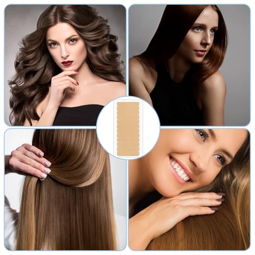 Tucnoeu 120pcs Double Sided Hair Extension Tape Invisible Replacement Glue