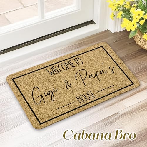 Papa Gifts Welcome Doormat - 17x30 Indoor Outdoor Entrance Mat