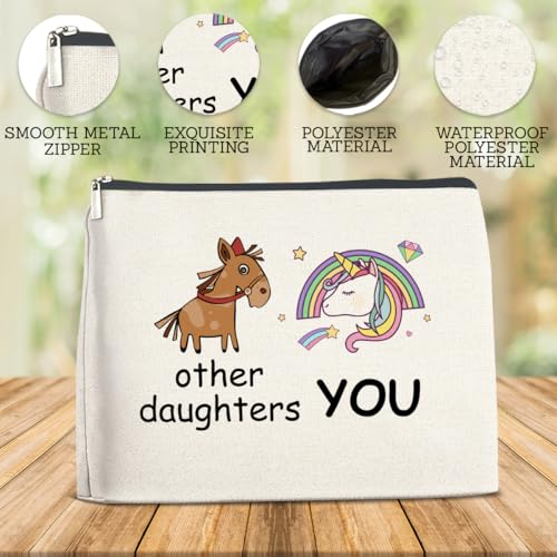 Funny Gifts for Daughter Makeup Bag Travel Toiletry Pouch
