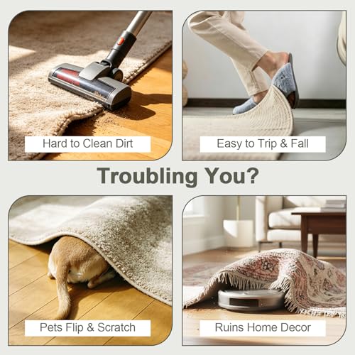 12 Pcs Non-Slip Rug Grip Pads for Hardwood & Tile Floors