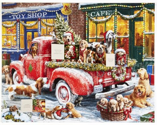 Dog Advent Calendar with Puppies Poem - Countdown to Christmas, No Chocolate
