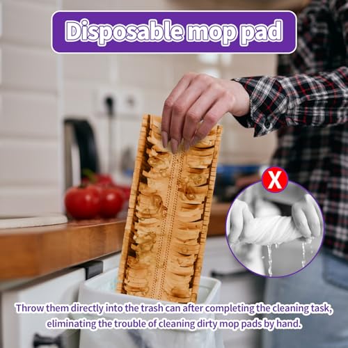 10-Pack Disposable Mop Pads for Swiffer Power Mop - White Violet