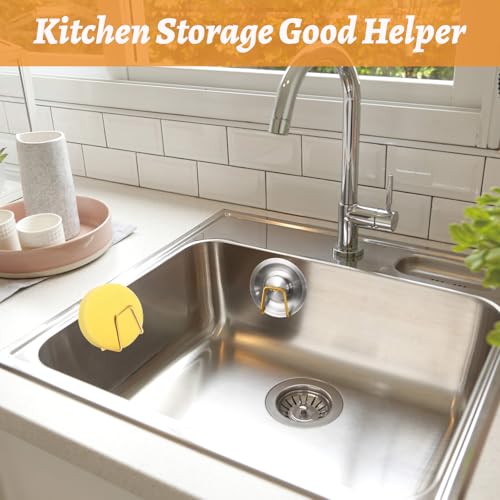 MOROBOR Gold 2-Pack Stainless Steel Sink Sponge Holders, Rustproof Kitchen Organizer