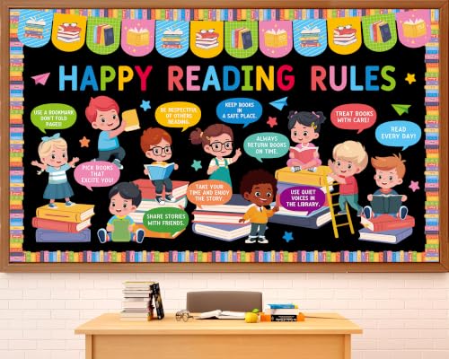 Reading Bulletin Board Set Motivational Classroom Decor for Good Habits - OBUSATT