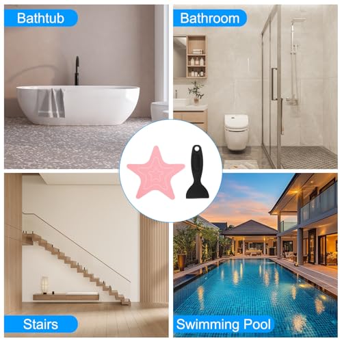 PATIKIL Non-Slip Bathtub Stickers - 12 Pack Pink Safety Decals
