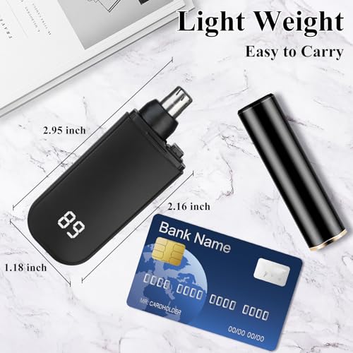 Yunmiss Portable LED Nose and Ear Hair Trimmer with Rechargeable Battery