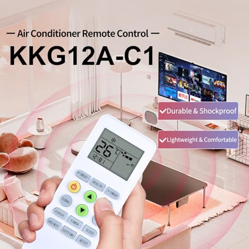 WDZP KKG12A-C1 Replacement AC Remote Control for CHANGHONG Ree Pastamic CHEBLO ONAX Mini Split Air Conditioners