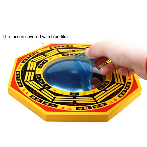 Feng Shui Bagua Wooden Concave Mirror for Outdoor Protection