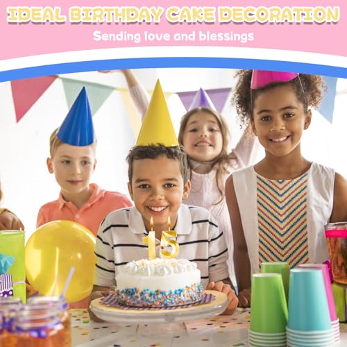 Gold Number 15 Birthday Candles | 15th Birthday Cake Topper